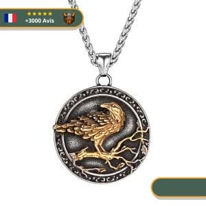 Collier Viking <br>Corbeau Du Dieu Odin</br> Viking Shop