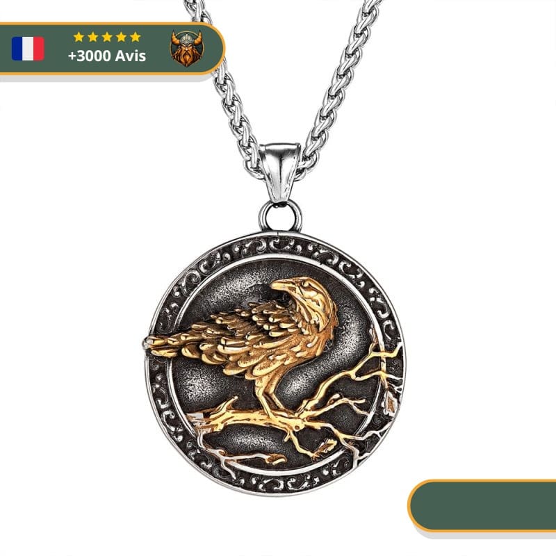 Collier Viking Corbeau Du Dieu Odin Viking Shop