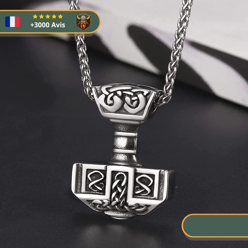 Collier Pendentif Marteau De Thor | Argent – Image 3