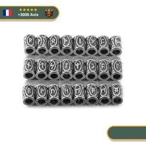 Perle Viking <br> 24 Runes En Acier</br> Viking Shop