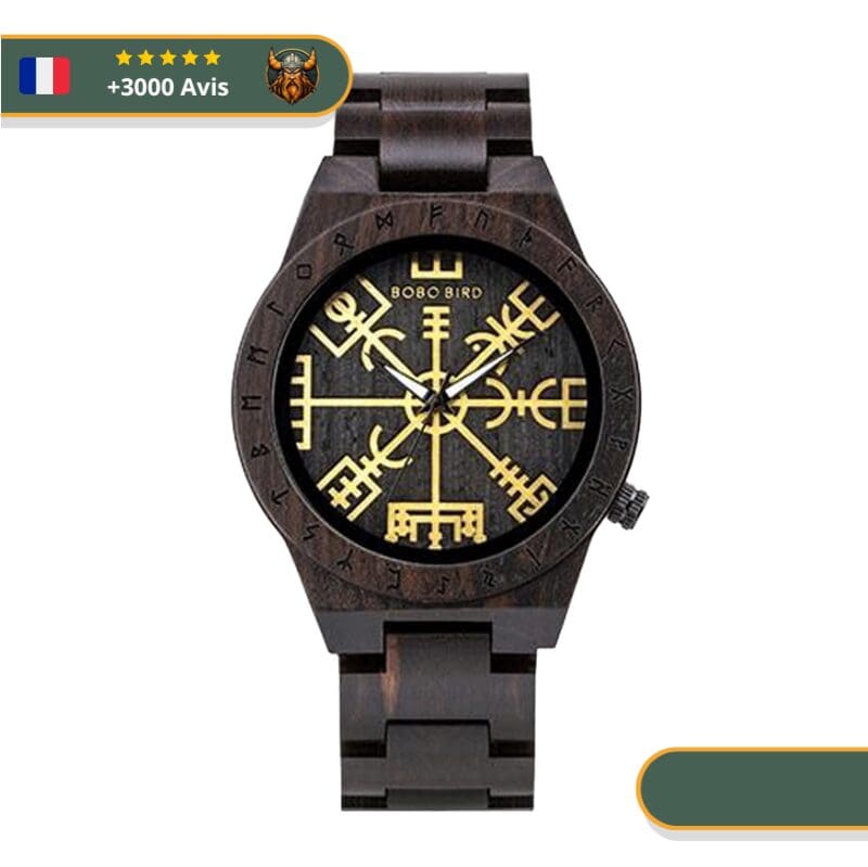 Montre viking Bois | Marron Foncé