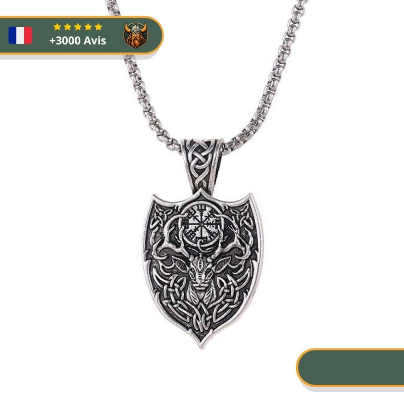 Pendentif Vegvisir du cerf