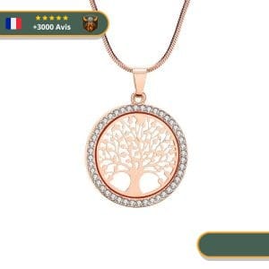 Collier Femme Viking Yggdrasil | Argent & Or Rose