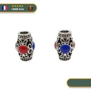Perles de Cheveux Viking <br> Eau et Feu (x2)