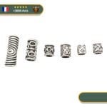 Perles de Tresse <br> Viking Argentées (x6)