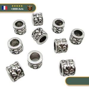 Perles de Tresse Viking  Fleur du Nord (x10)