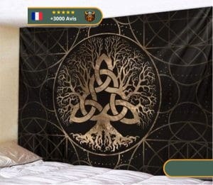 Photo Tapis Mural Viking Arbre et Triquetra