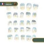 Pierre Viking Runique en Opalite (x25)