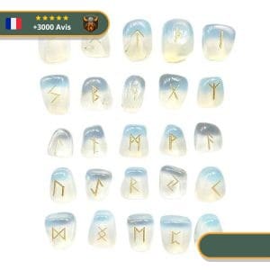 Pierre Viking Runique en Opalite (x25)