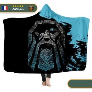 Plaid Oeil Des Dieux | Noir et Bleu Viking-Legends.com