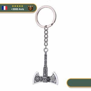 Porte-clé Viking <br> Hache à double tranchants
