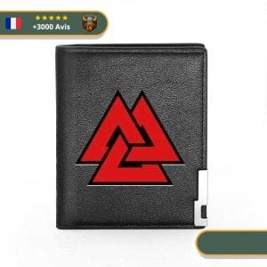 Portefeuille Viking Valknut noir