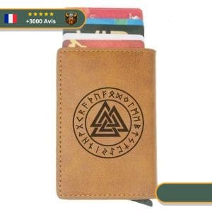 Porte Carte Runes | Marron