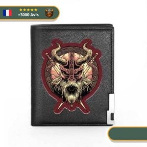 Portefeuille Guerrier Viking | Noir