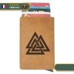 Porte carte Valknut | Marron