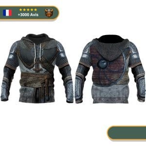 Pull viking armure medievale deux faces