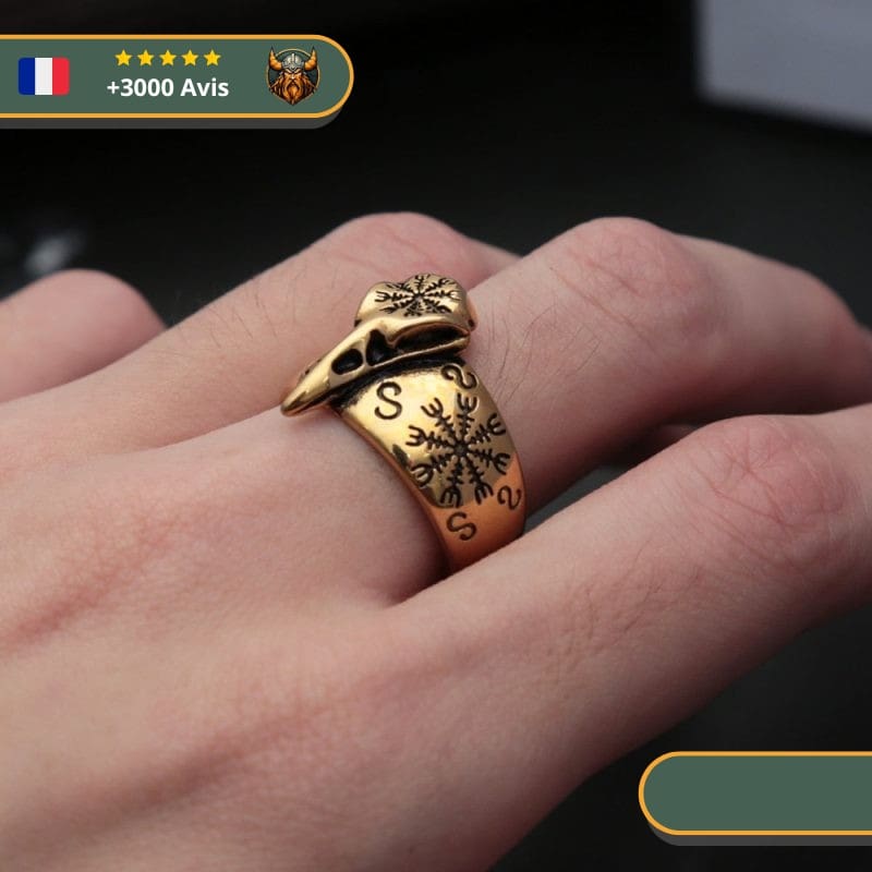 Bague Viking Crâne de Corbeau Vénéré – Image 5