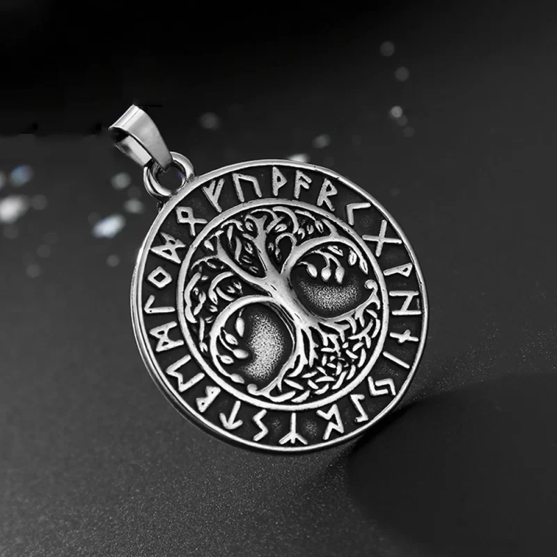 Pendentif Yggdrasil Runes Viking | Argent – Image 3