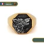 Bague Viking <br>Gravure Loup</br> Viking Shop