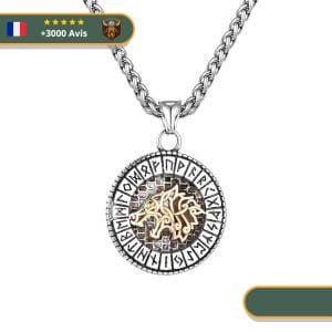 Collier Viking Loup Et Runes Viking Shop