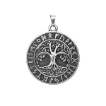 Pendentif Yggdrasil Runes Viking | Argent
