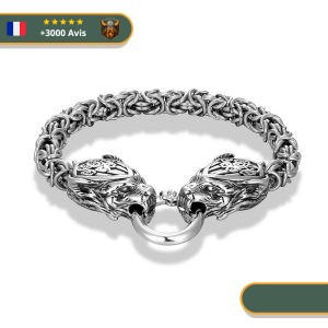 Bracelet Viking Têtes De Loup Fenrir Viking Shop