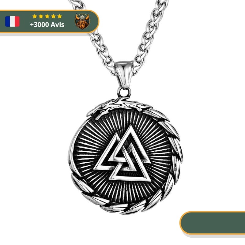 Collier Viking Serpent Et Valknut