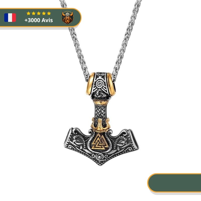 Collier Viking Marteau De Thor Et Valknut Viking Shop