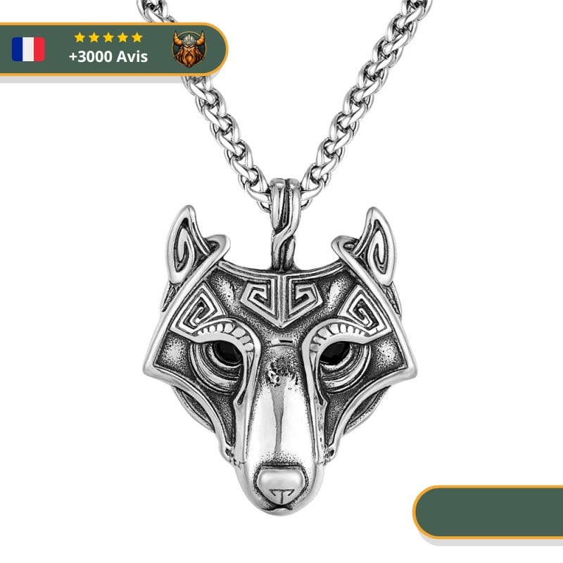 Collier Viking Tête de Fenrir viking shop