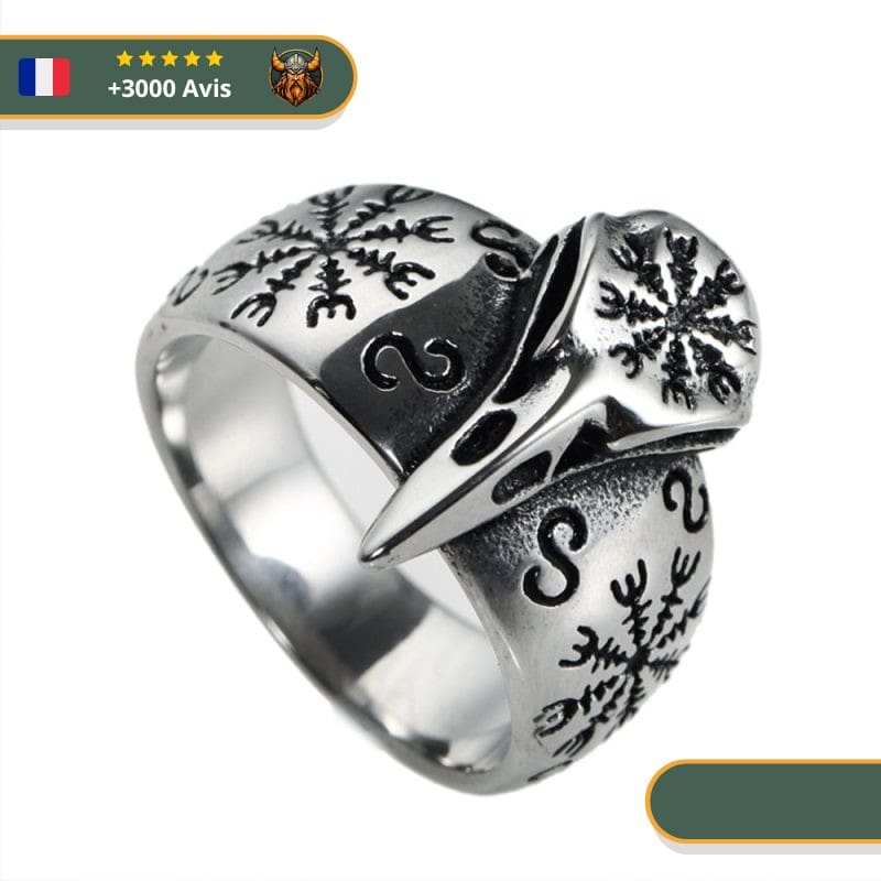 Bague Viking Crâne De Corbeau Viking Shop