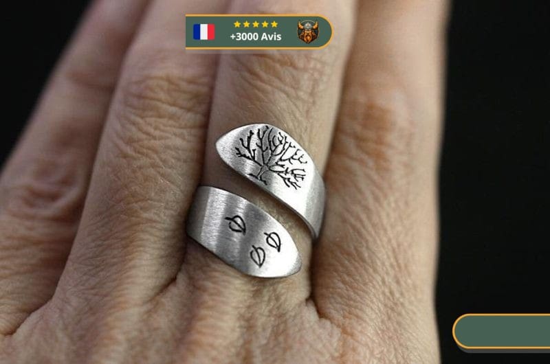 Bague Viking Arbre De Vie Sompteuse – Image 2