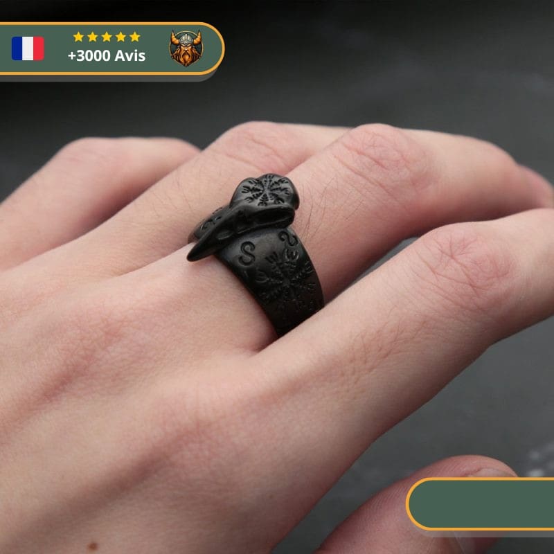 Bague Viking Crâne de Corbeau Vénéré – Image 7