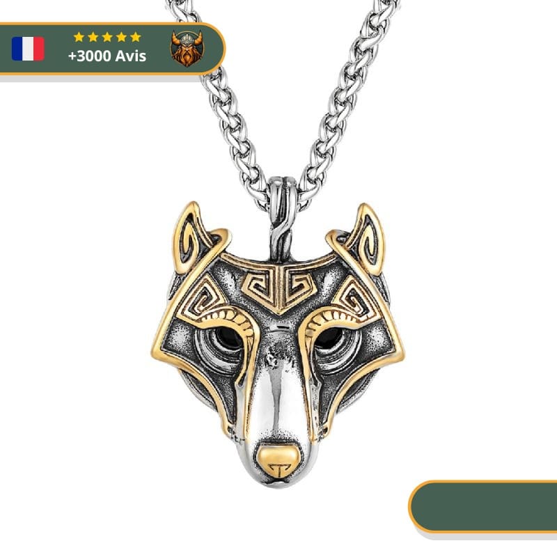 Collier Viking Tête de Fenrir viking shop