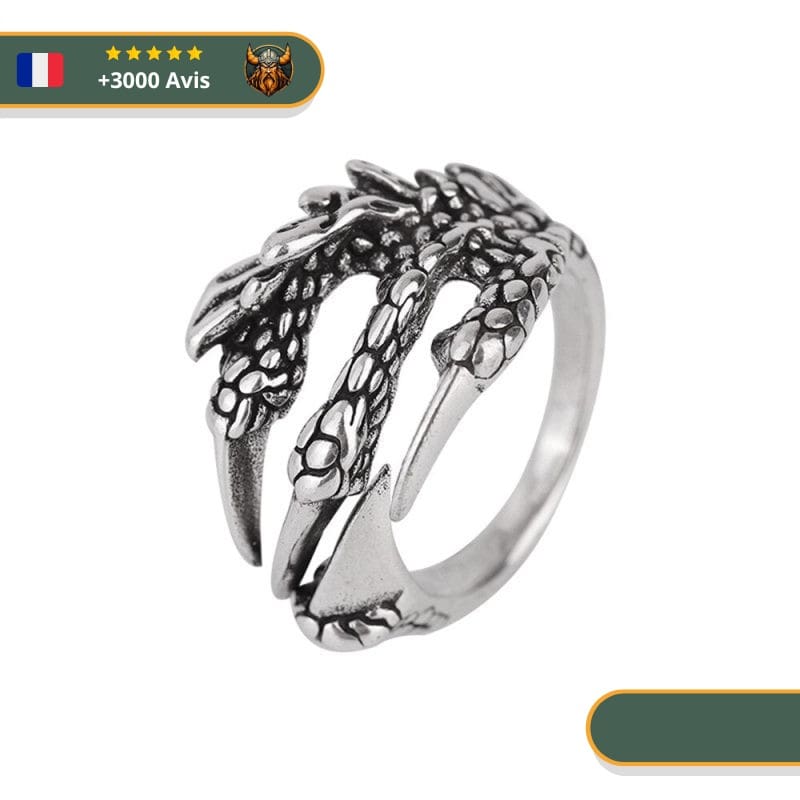 Bague Viking Griffes du Serpent Jormungand