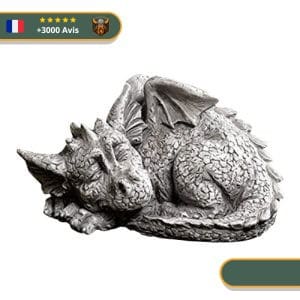 Statue Viking Fáfnir en pierre