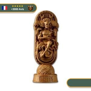 Statue Dieu Viking Serpent | Or