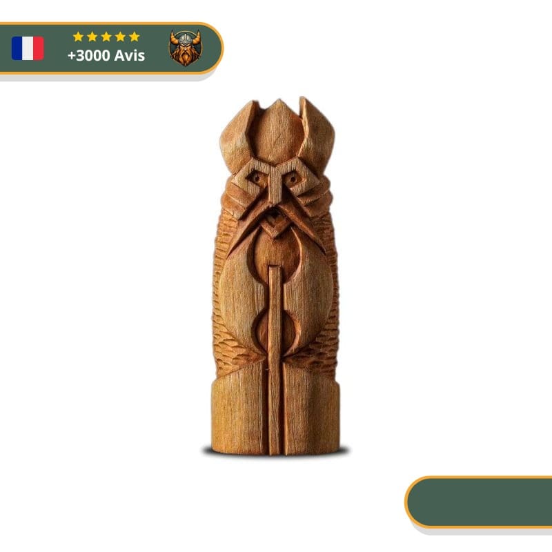 Statuette Viking en bois - Vali