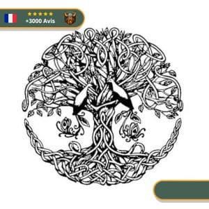 Stickers Arbre De Vie | Noir et Blanc Viking-Legends.com