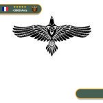 Stickers Oiseau Mythologie | Noir et Blanc Viking-Legends.com