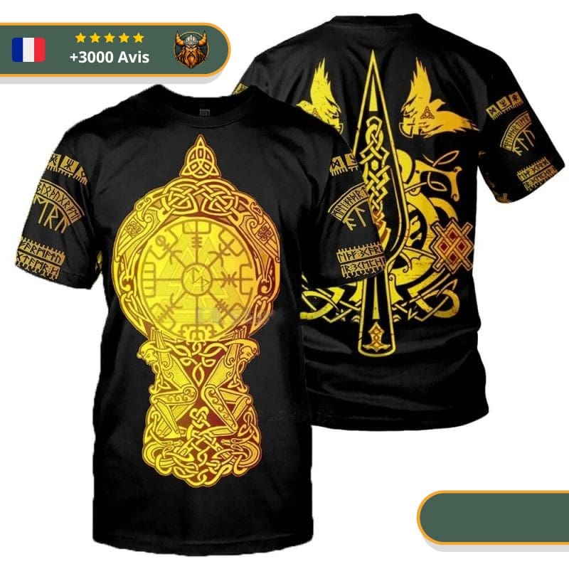 T-shirt Viking Vegvisir Sacré