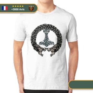 T-shirt Viking <br>Fenrir & Mjolnir</br> Viking Shop