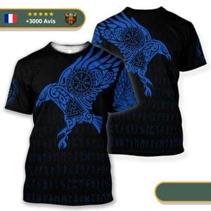 T-shirt viking corbeau nocturne