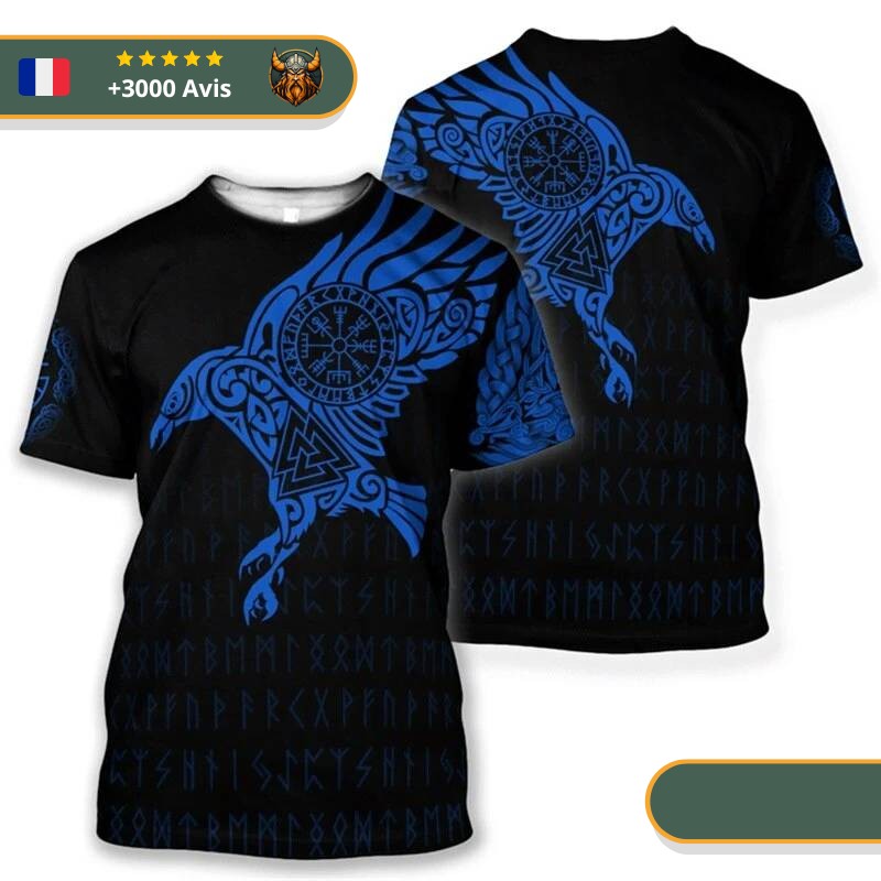 T-shirt viking corbeau nocturne