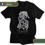 T-shirt viking fenrir noir