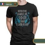 T-shirt viking loup d'odin noir