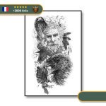 Tableau Viking Corbeau | Noir et Blanc Viking-Legends.com