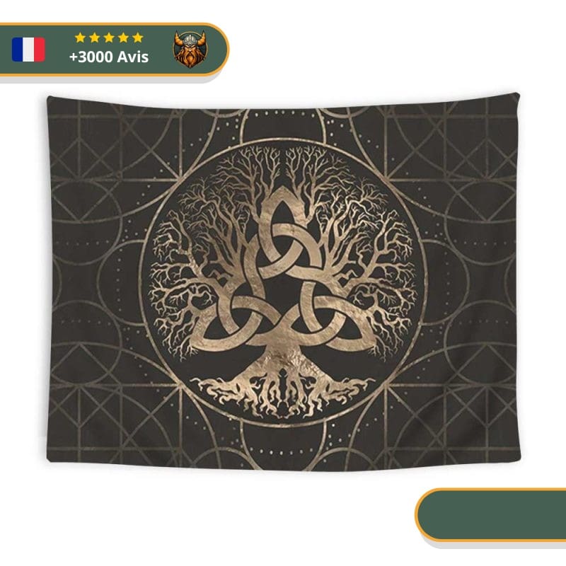 Tapis Mural Viking Arbre et Triquetra – Image 3