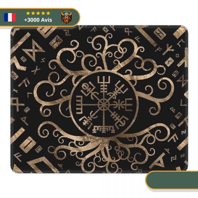 Tapis de Souris Viking Arbre de vie et Vegvisir