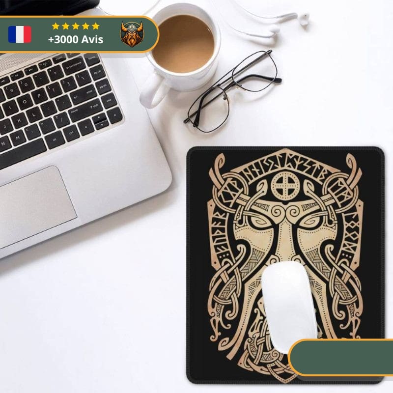 Tapis de Souris Viking Masque de Thor – Image 3