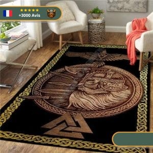 Tapis Guerrier Viking | Noir et Or Viking-Legends.com